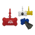 Bone shaped dog waste bag dispensor